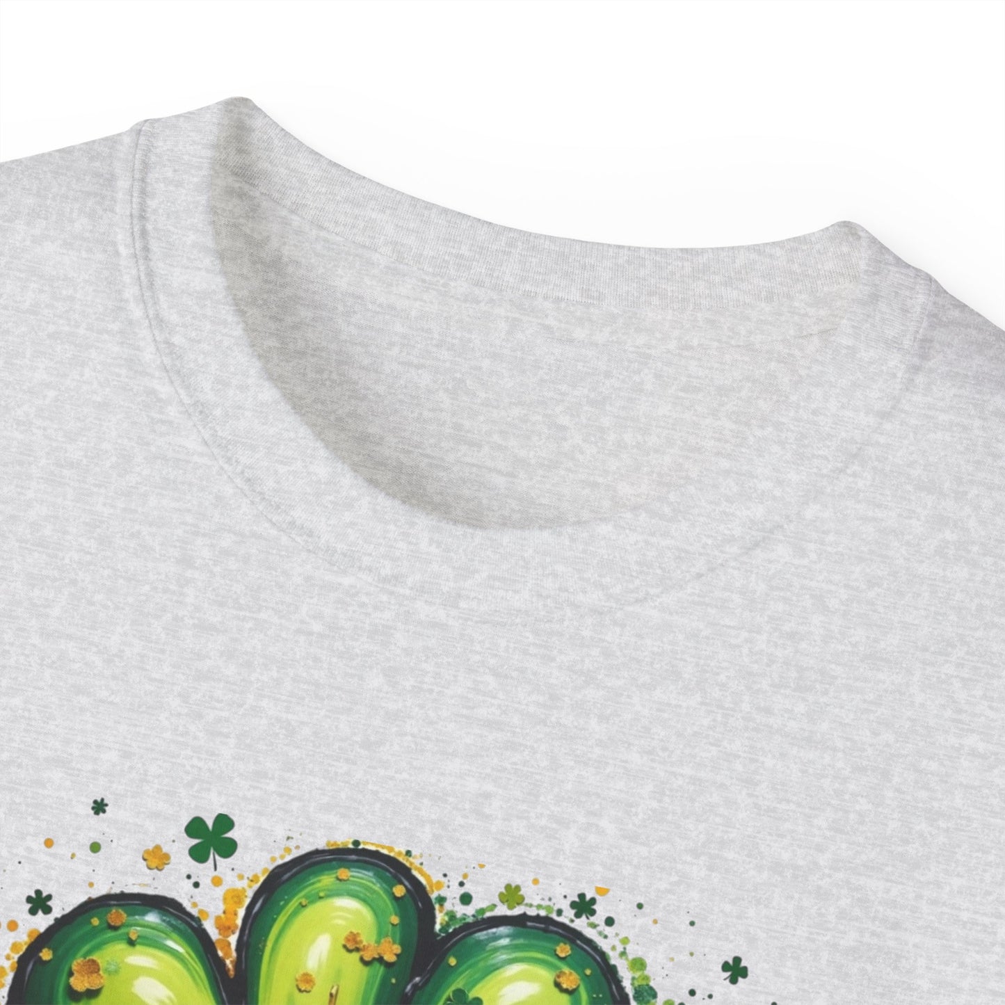 St. Patrick's Day Paint-Splatter Shamrock T-Shirt