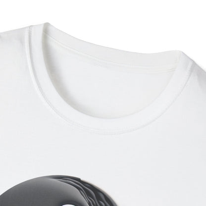 Blending good and evil, yin yang, Unisex Softstyle T-Shirt - Psychonaut Swag