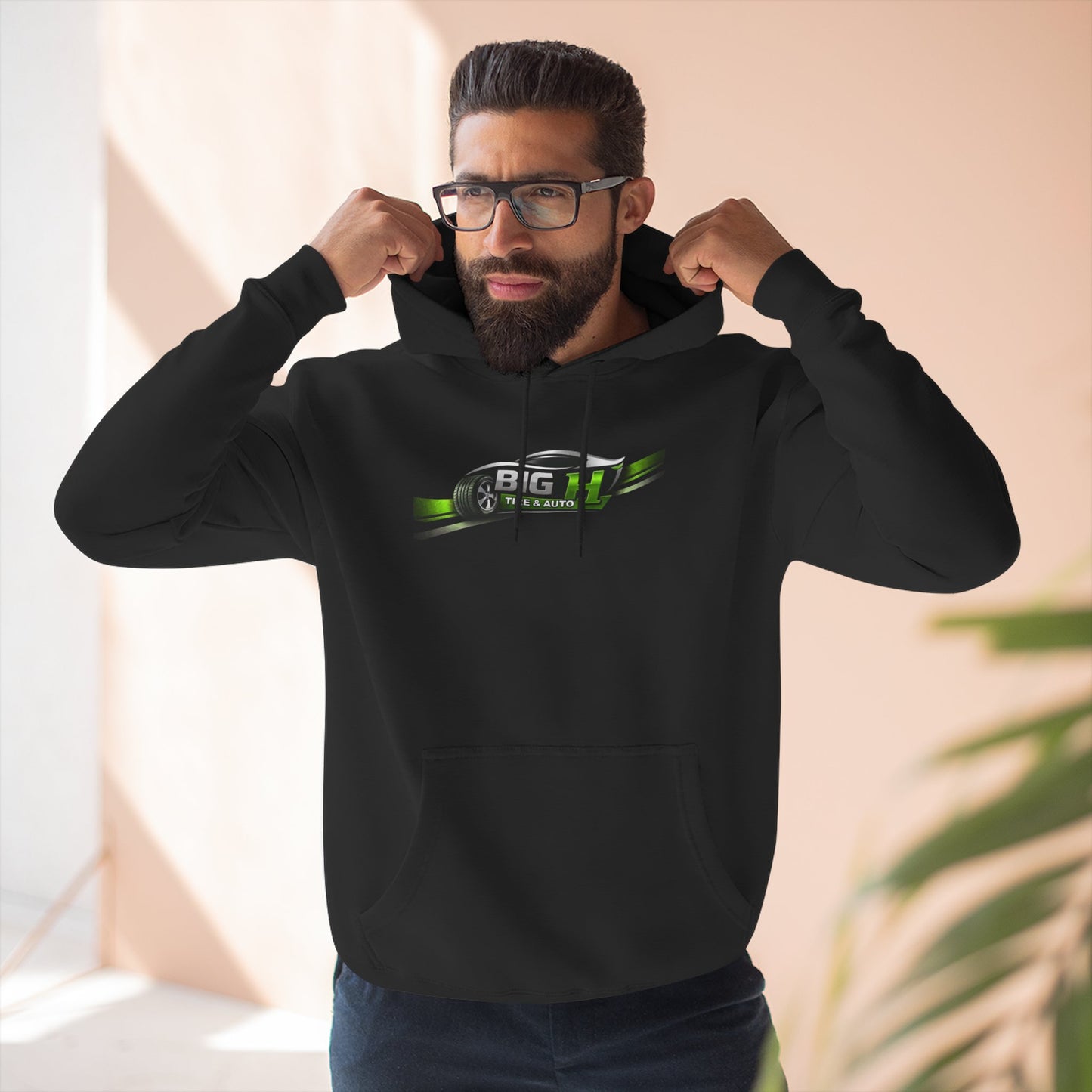 Mechanic Big H, Three-Panel Fleece Hoodie