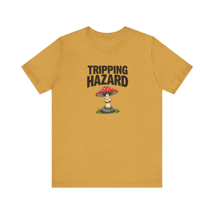 Tripping Hazard Mushroom Tee, Unisex Short Sleeve Shirt, Nature Lover Gift, Funny Graphic Shirt, Eco-Friendly Apparel, Mushroom [...] - Psychonaut Swag
