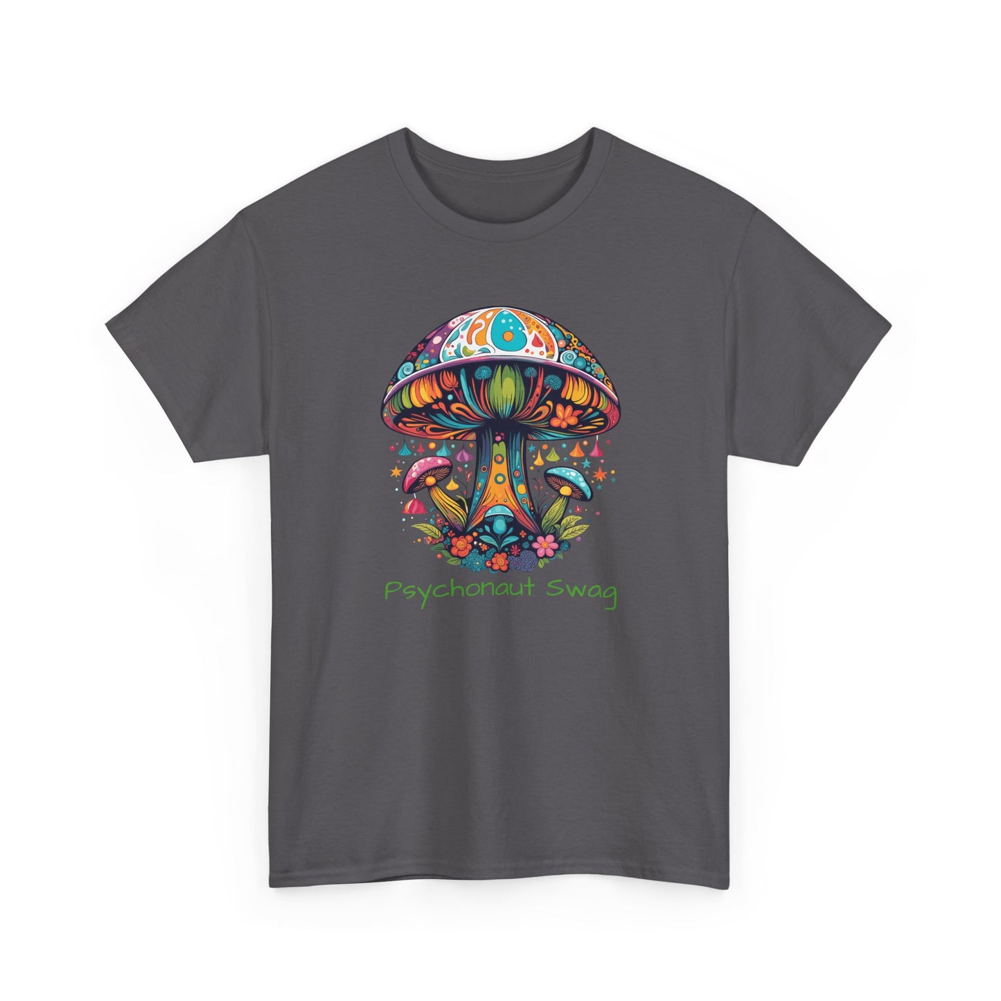 Vibing Bunch of Shrooms, Unisex Heavy Cotton Tee