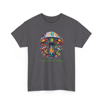Vibing Bunch of Shrooms, Unisex Heavy Cotton Tee
