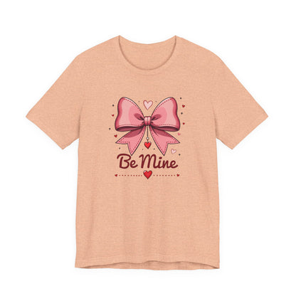 Valentine 'Be Mine' Pink Bow T‑Shirt