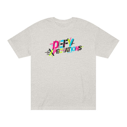 Defy Expectations Tee — Bold Retro Graphic T-Shirt