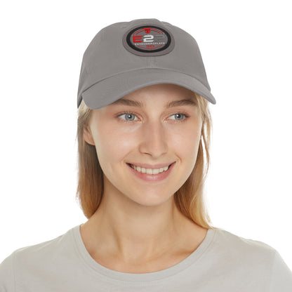 Extruder2Plate, Dad Hat with Leather Patch (Round)