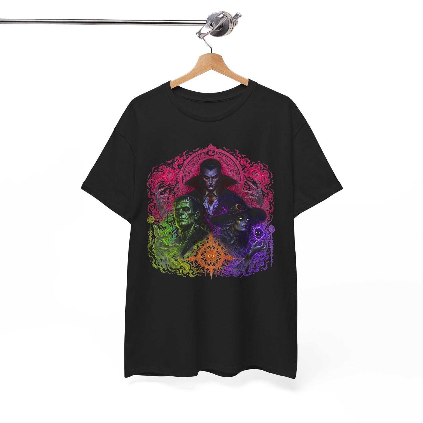Mystic Vampire Trio T-Shirt — Gothic Rainbow Horror Art Tee