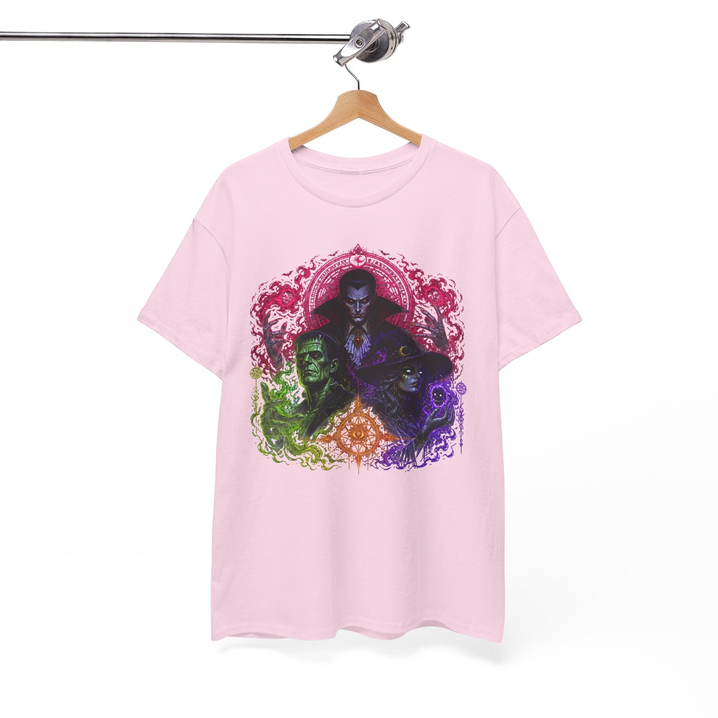 Mystic Vampire Trio T-Shirt — Gothic Rainbow Horror Art Tee