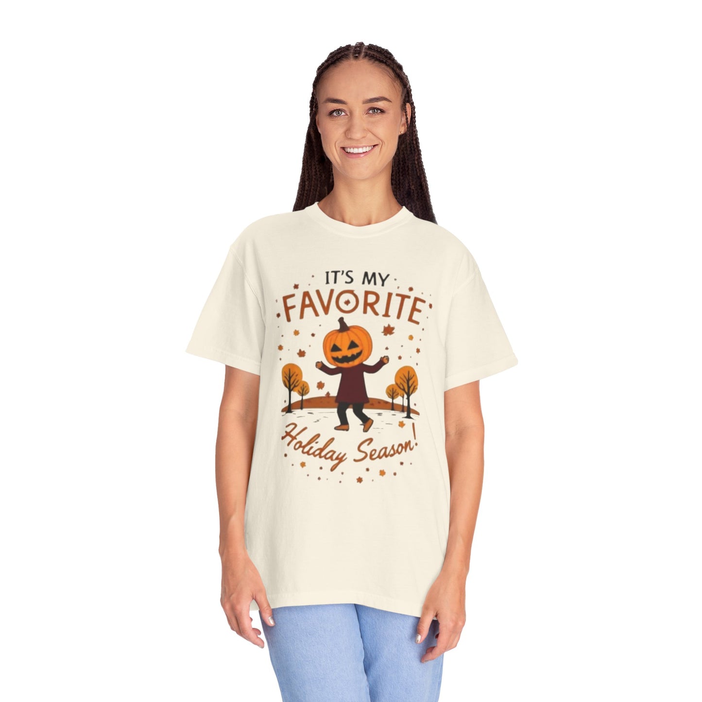 Halloween Pumpkin Head T-Shirt — "It's My Favorite Holiday Season!"