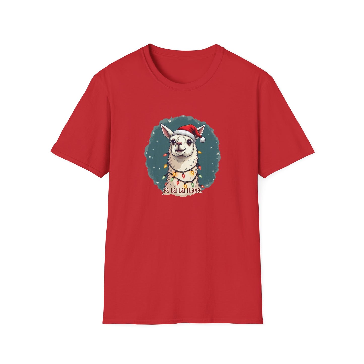 Llamas Christmas tee, Unisex Softstyle T-Shirt