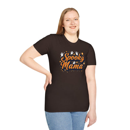 Spooky Mama T-Shirt — Halloween Mom Tee with Cute Ghosts