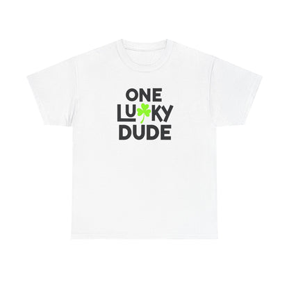 One Lucky Dude Tee – St. Patrick’s Day Kids/Youth Shirt with Shamrock Graphic