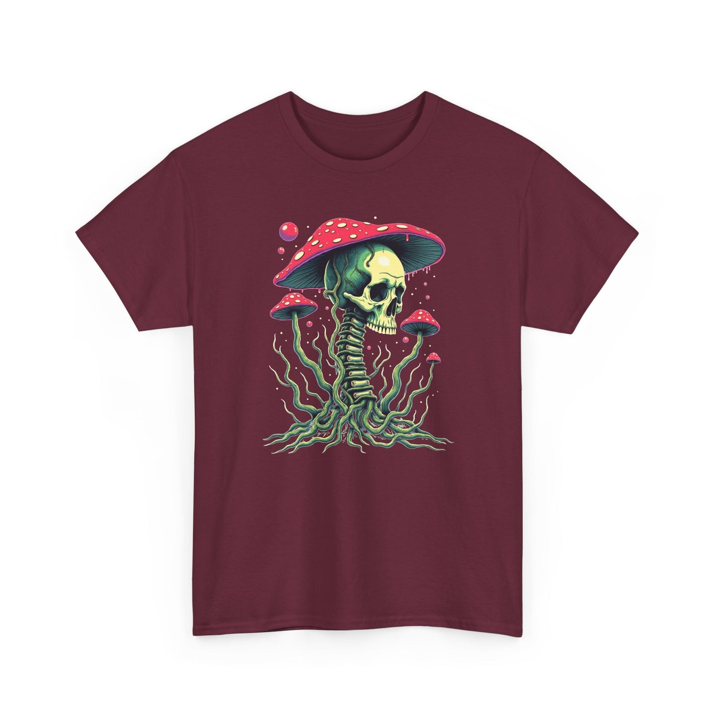 Skull Mushroom Tee — Psychedelic Skull & Fungi Graphic T-Shirt