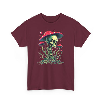 Skull Mushroom Tee — Psychedelic Skull & Fungi Graphic T-Shirt