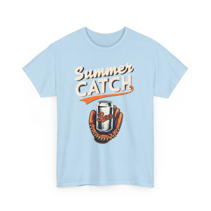Summer Catch Tee, Casual Summer Shirt, Gift for Beer Lovers, Fun Graphic T-Shirt, Perfect for BBQs and Picnics - Psychonaut Swag