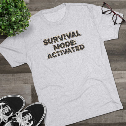 Survival Mode Activated T-Shirt — Camo Text Graphic Tee
