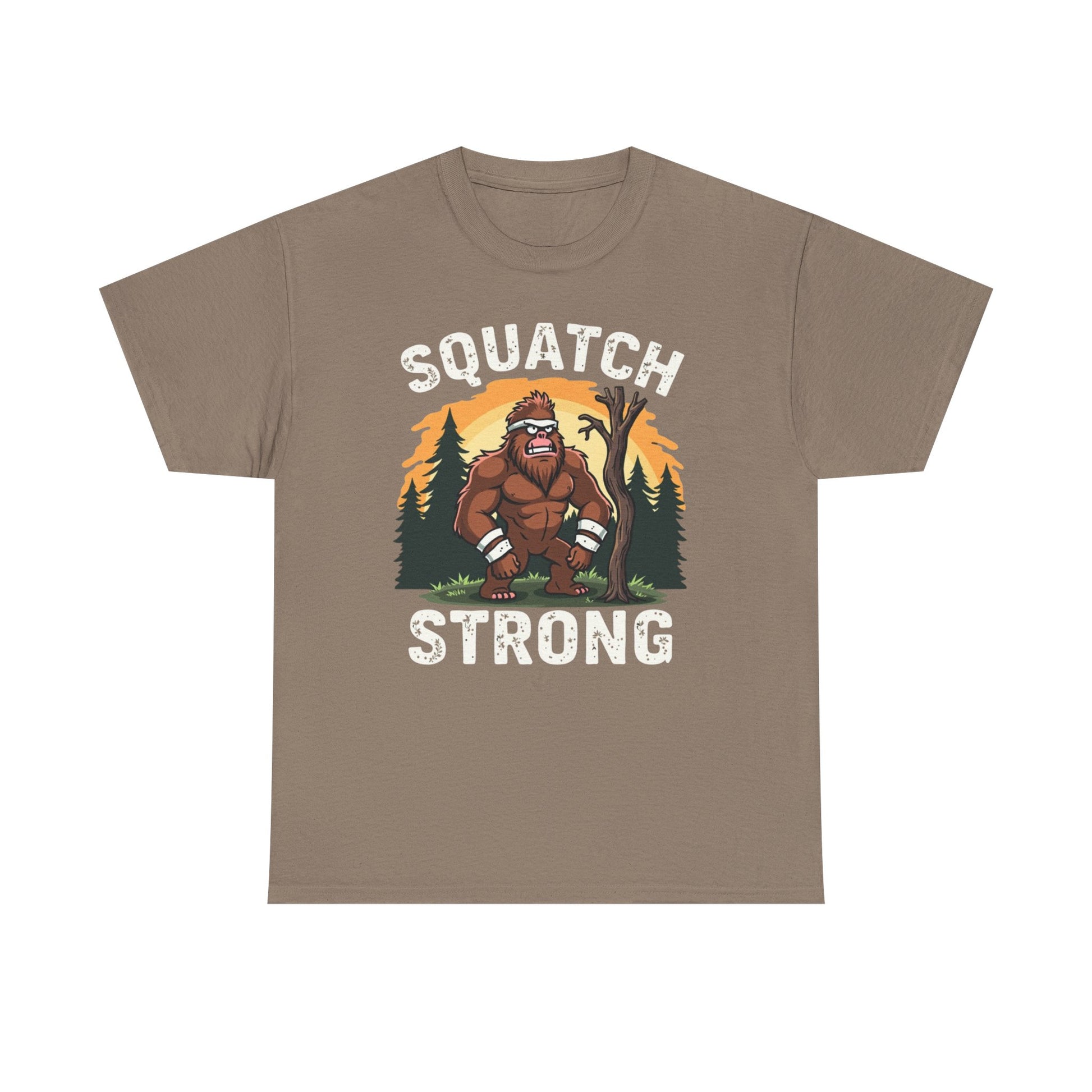 Squatch Strong Unisex Heavy Cotton Tee – Nature Graphic T-Shirt - Psychonaut Swag
