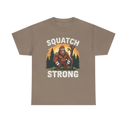 Squatch Strong Unisex Heavy Cotton Tee – Nature Graphic T-Shirt - Psychonaut Swag