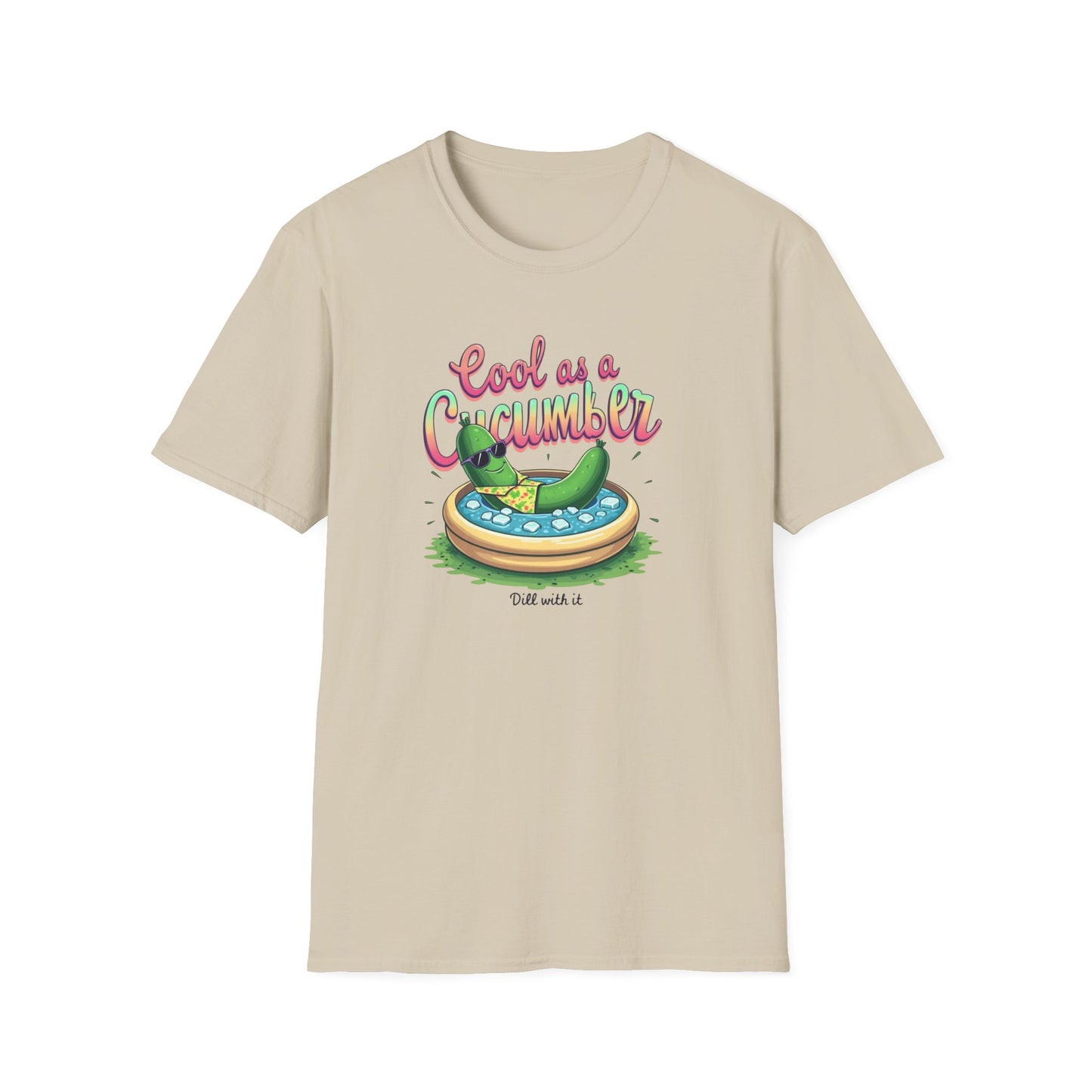 Cool as a Cucumber Unisex T-Shirt | Funny Summer Tee, Gift for Pool Parties, Relaxation Shirt, Fresh Summer Vibes, Chill Apparel, [...] - Psychonaut Swag