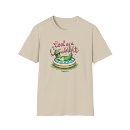 Cool as a Cucumber Unisex T-Shirt | Funny Summer Tee, Gift for Pool Parties, Relaxation Shirt, Fresh Summer Vibes, Chill Apparel, [...] - Psychonaut Swag