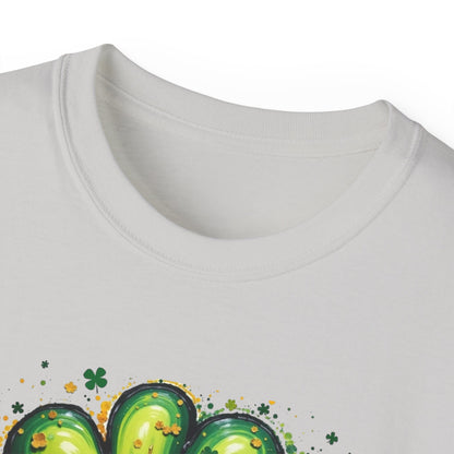 St. Patrick's Day Paint-Splatter Shamrock T-Shirt
