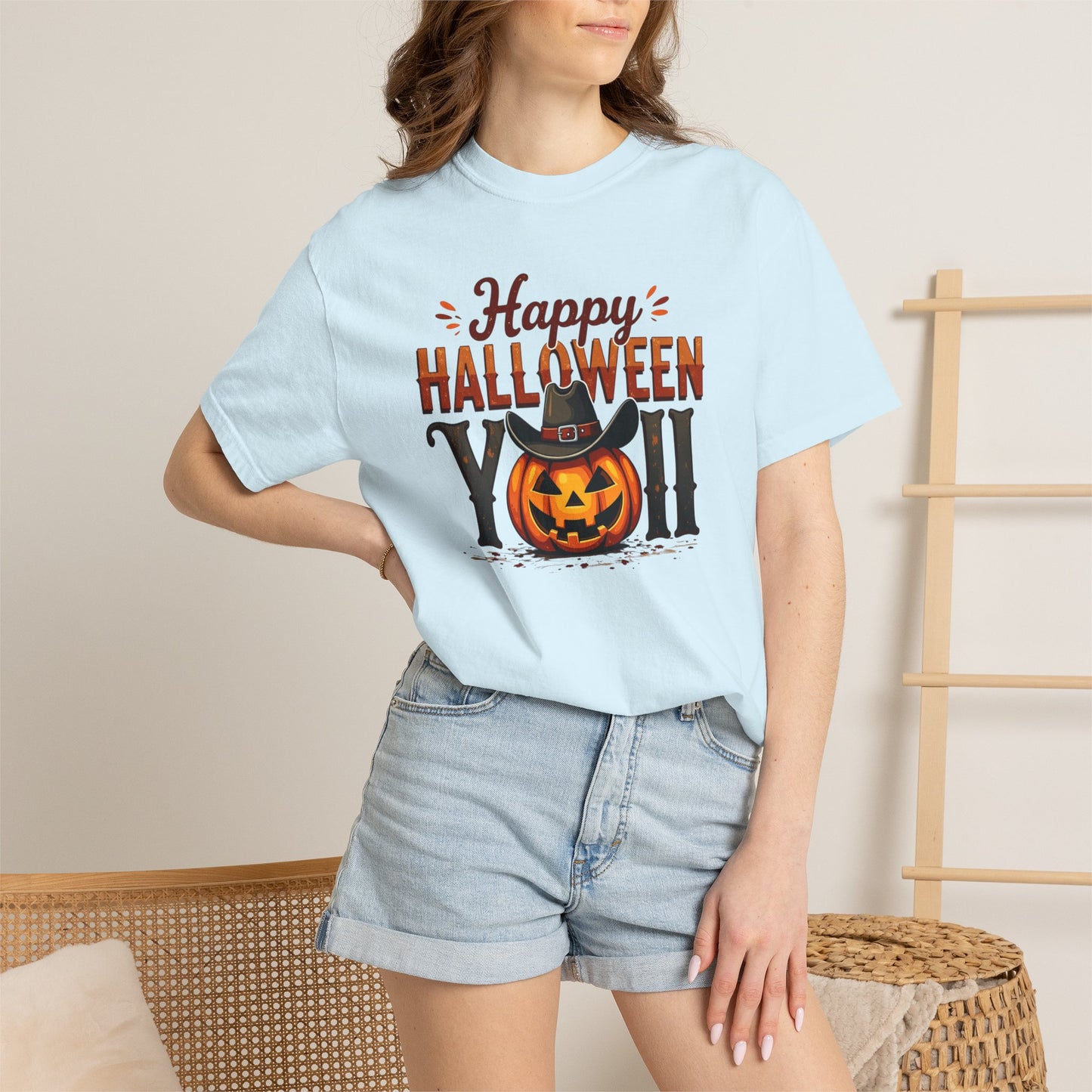 Halloween T-Shirt — "Happy Halloween You" Pumpkin Witch Graphic