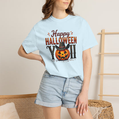 Halloween T-Shirt — "Happy Halloween You" Pumpkin Witch Graphic
