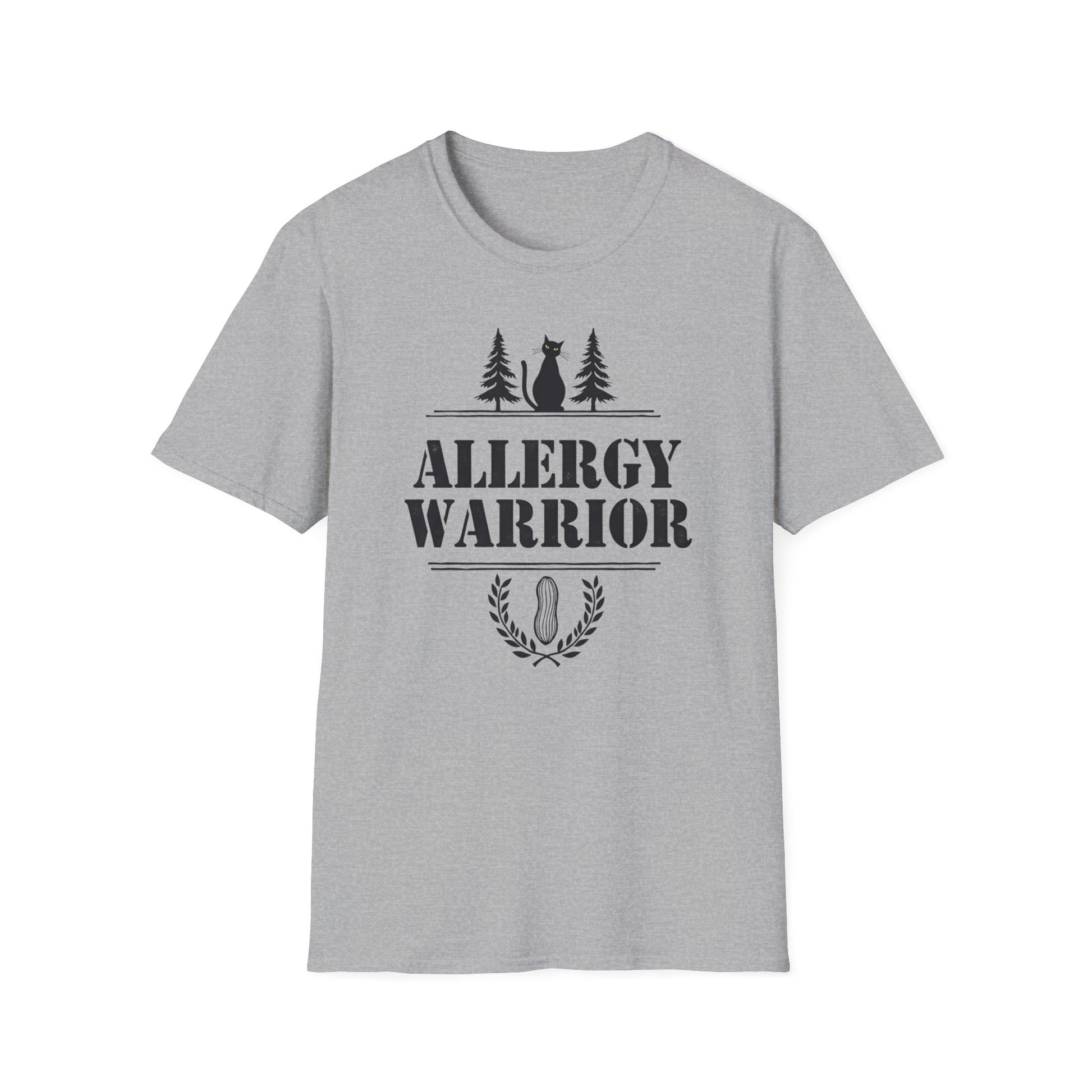 Allergy Warrior Unisex T-Shirt | Softstyle Cotton Tee for Allergy Awareness, Casual Wear, Gifts, Nature Lovers, Outdoor Fun - Psychonaut Swag