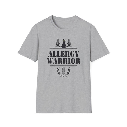 Allergy Warrior Unisex T-Shirt | Softstyle Cotton Tee for Allergy Awareness, Casual Wear, Gifts, Nature Lovers, Outdoor Fun - Psychonaut Swag