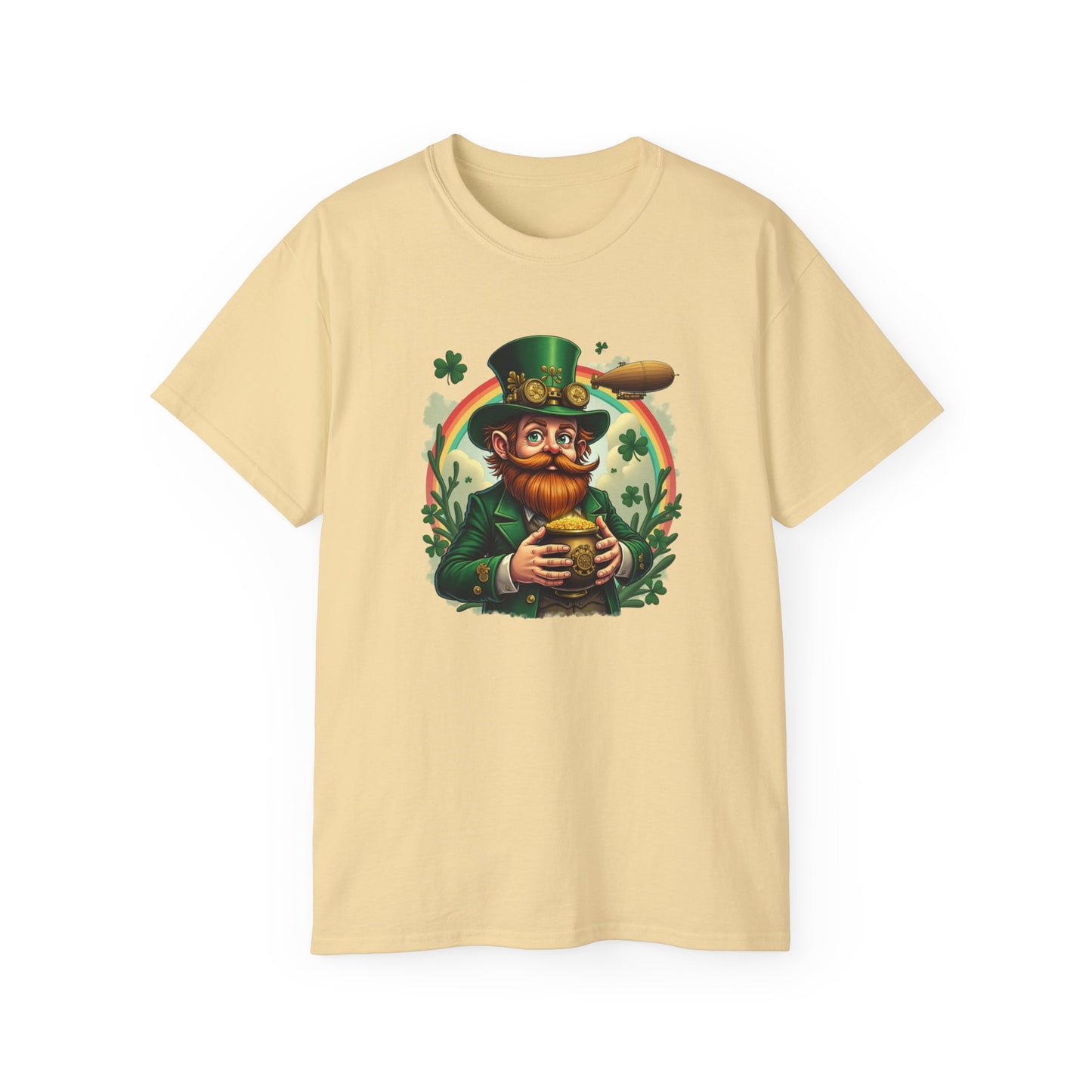 St. Patrick's Day Steampunk Leprechaun T-Shirt - Vintage Irish Lucky Beer Design