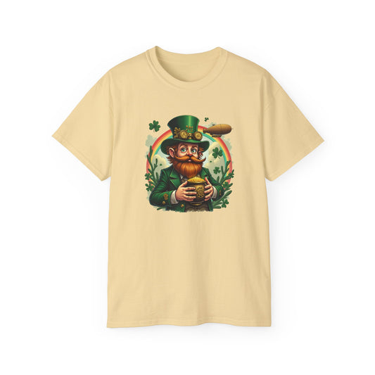 St. Patrick's Day Steampunk Leprechaun T-Shirt - Vintage Irish Lucky Beer Design