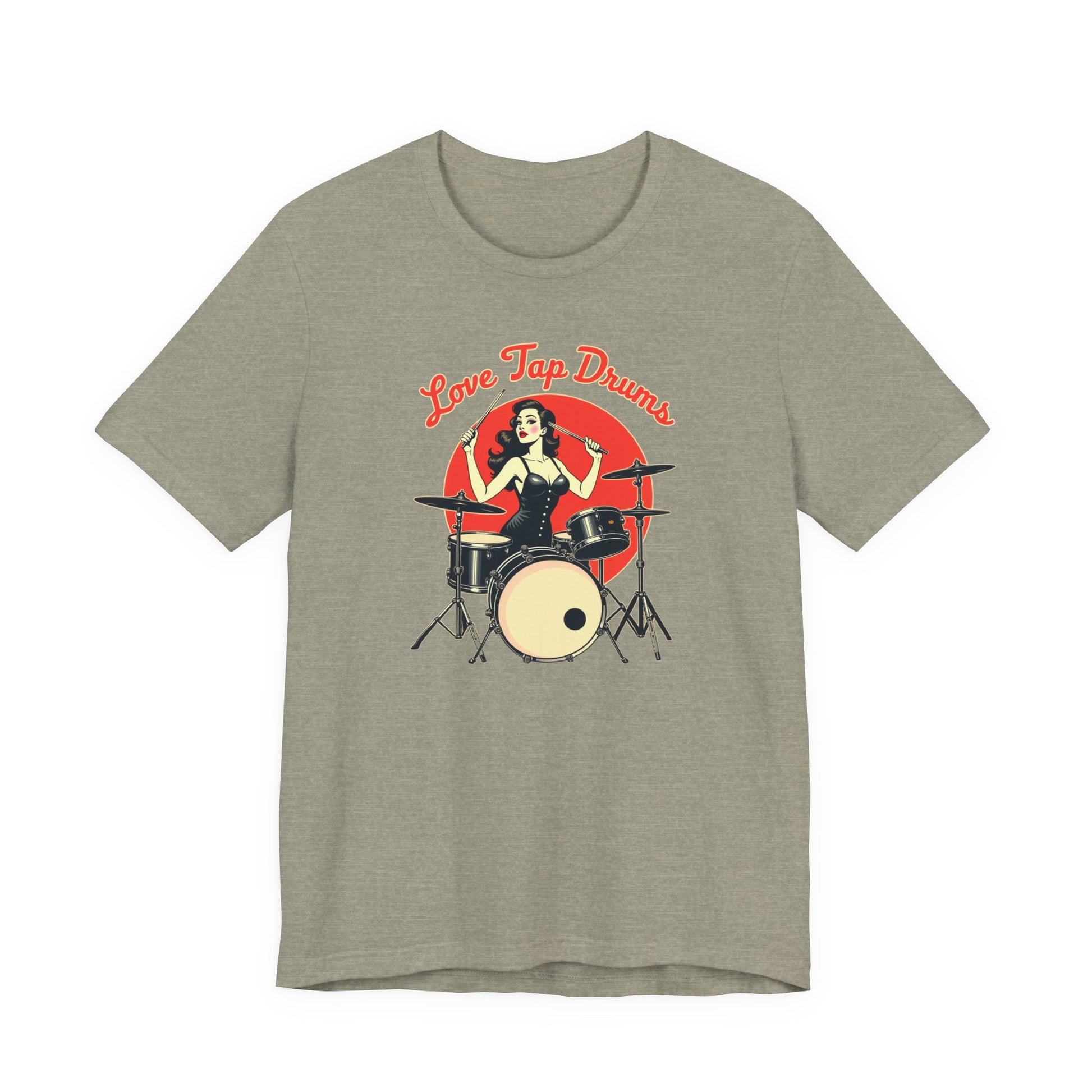 Love Tap Drums, Drummer Tee - Perfect for Music Lovers, Band Merch, Gifts for Musicians, Concerts, Casual Wear, Love Tap Drums - Psychonaut Swag