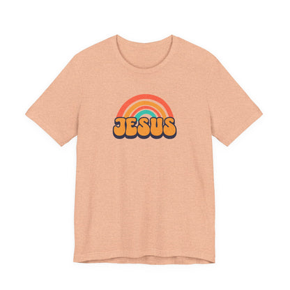 Jesus Rainbow T-Shirt — Retro Christian Faith Tee