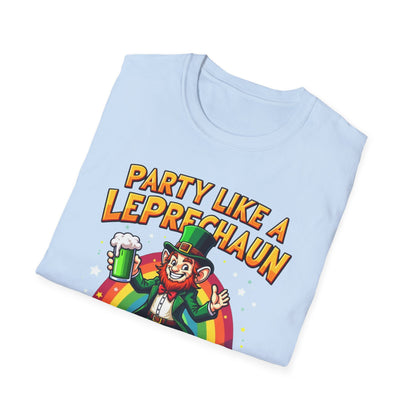 Party Like a Leprechaun T-Shirt — St. Patrick’s Day Funny Rainbow Beer Tee