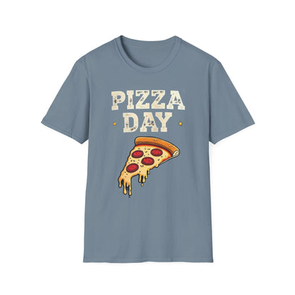Pizza Day Unisex Softstyle T-Shirt | Fun Foodie Shirt for Pizza Lovers, Casual Wear, Gift for Food Enthusiasts, Celebration Apparel