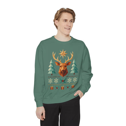 Reindeer Forest Sweatshirt — Vintage Holiday Moose Crewneck