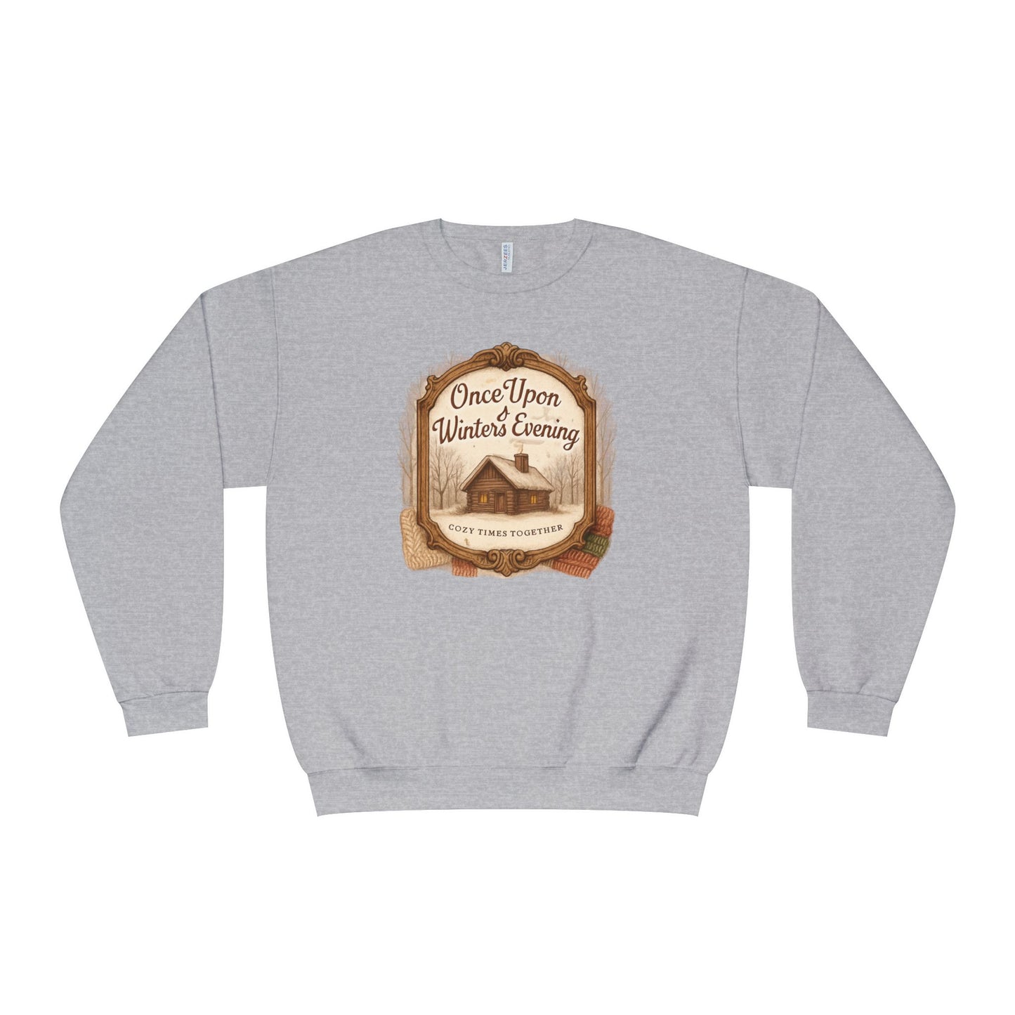 Once Upon a Winter's Cabin, Evening Sweatshirt — Cozy Vintage Holiday Crewneck