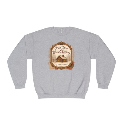 Once Upon a Winter's Cabin, Evening Sweatshirt — Cozy Vintage Holiday Crewneck