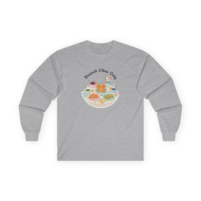 Brunch Vibes Long Sleeve Tee — Cute Breakfast Graphic Shirt
