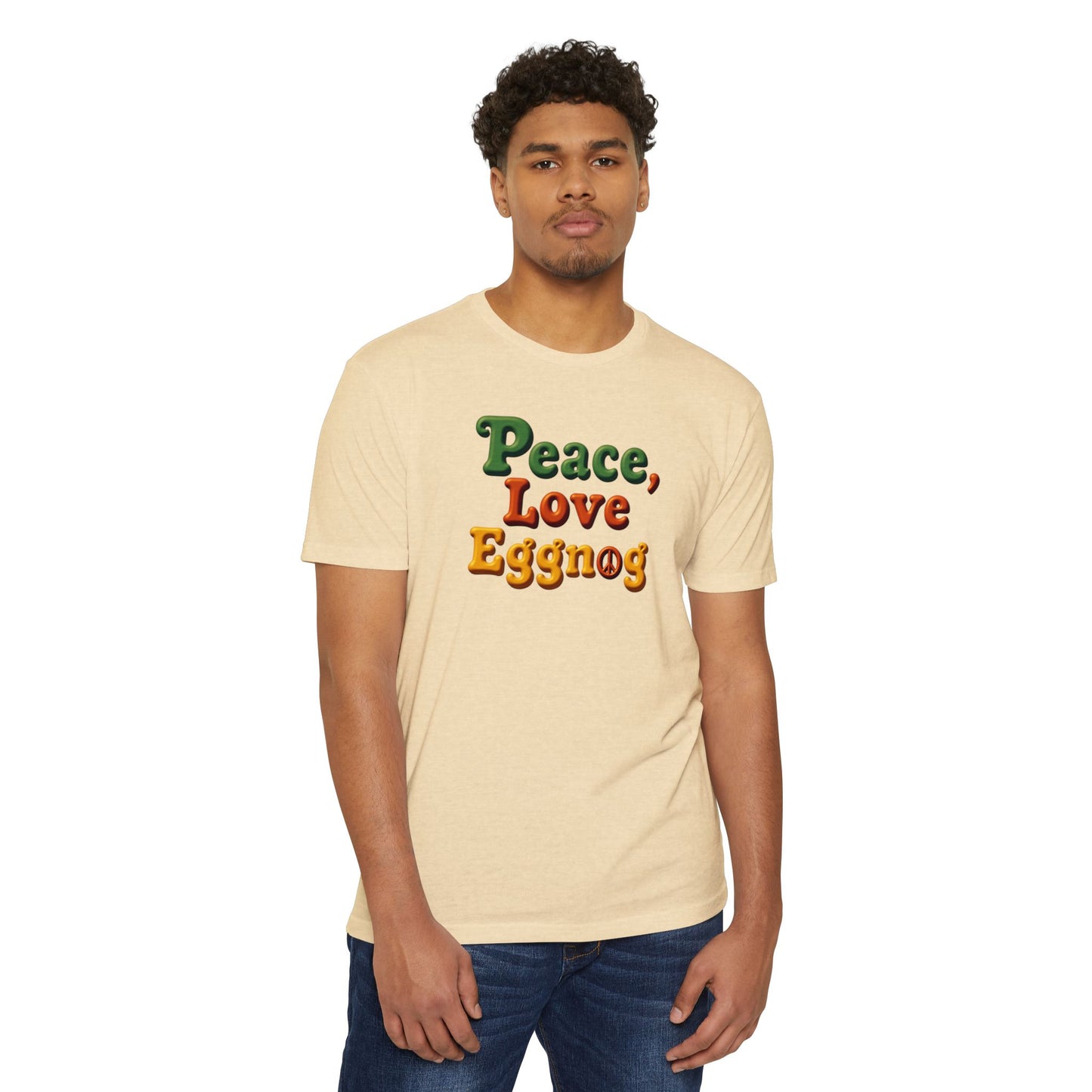 Peace, Love, Eggnog Holiday T-Shirt