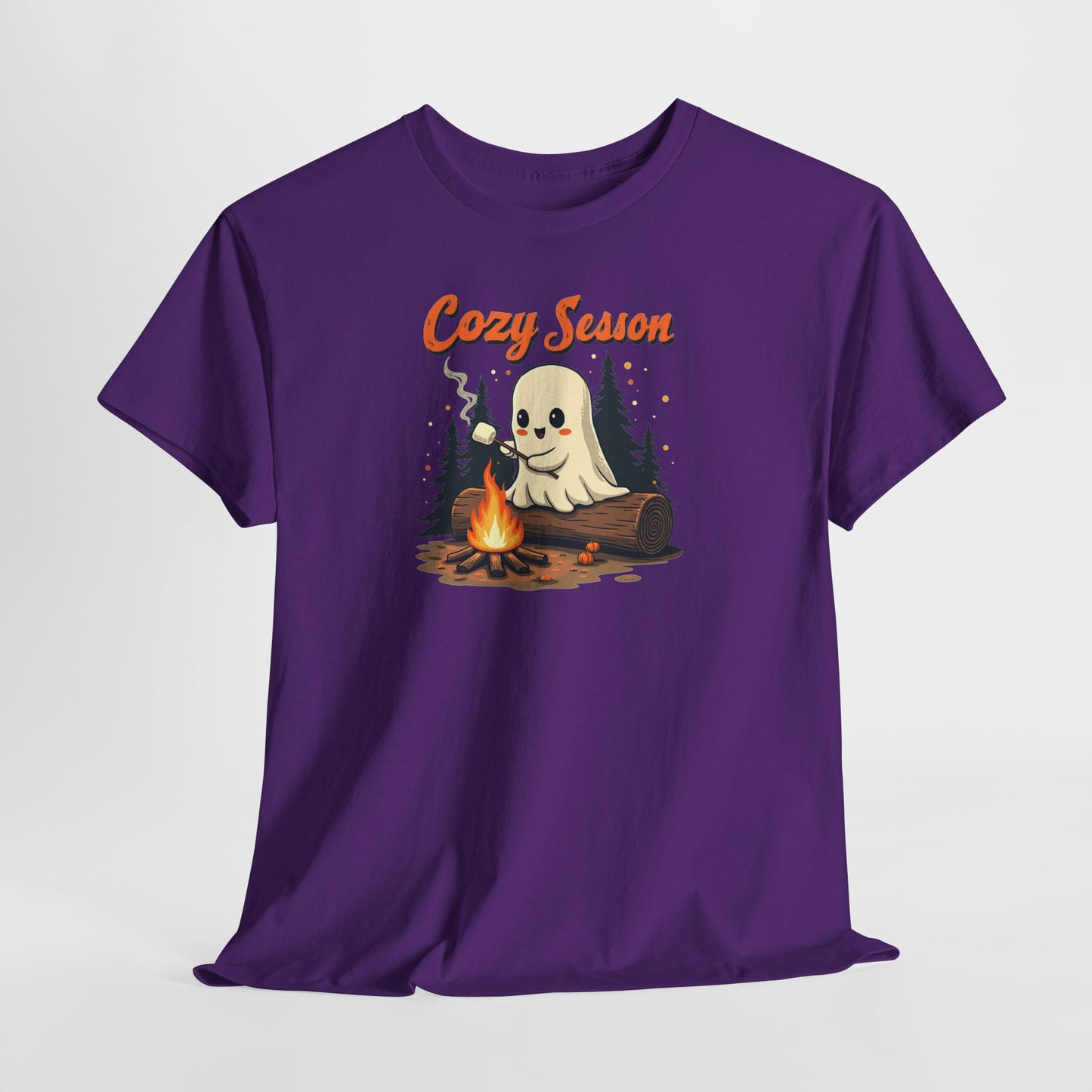 Cozy Season Tee — Cute Ghost Campfire Halloween T-Shirt