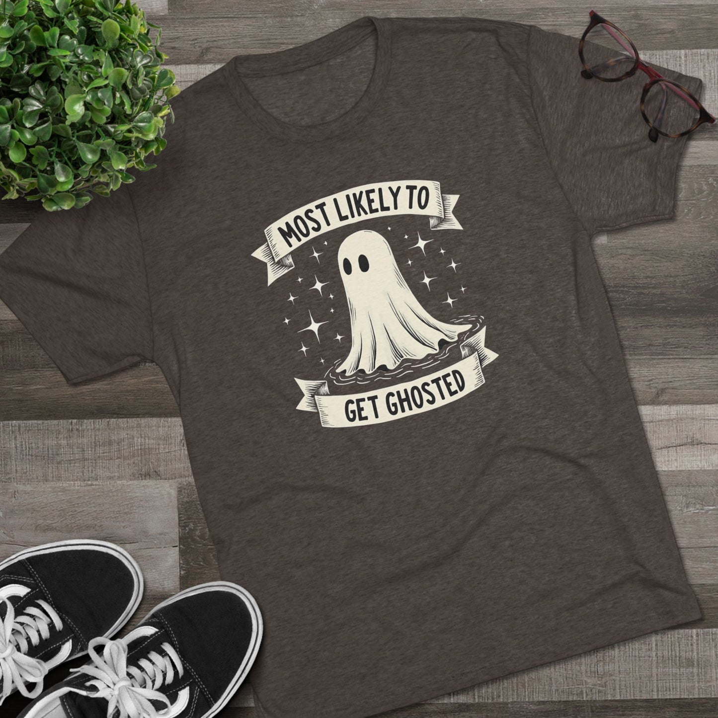 Most Likely To Get Ghosted T-Shirt — Cute Retro Ghost Halloween Tee