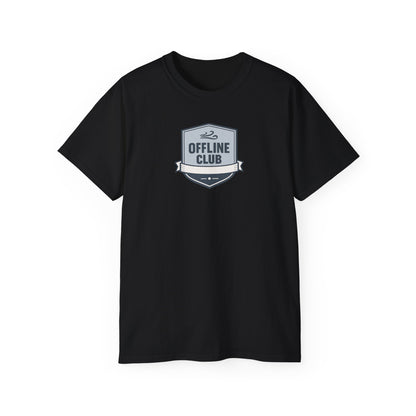 Offline Club Cotton Tee — Vintage Badge Graphic T-shirt