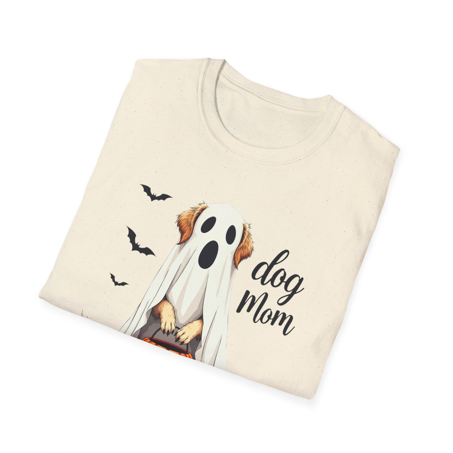 Dog Mom Halloween T‑Shirt — Cute Ghost Pup Pumpkin Tee