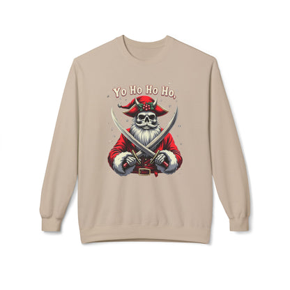 Pirate Christmas, Shiver Season, Unisex Midweight Softstyle Fleece Crewneck Sweatshirt
