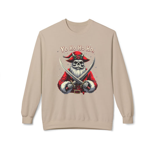 Pirate Christmas, Shiver Season, Unisex Midweight Softstyle Fleece Crewneck Sweatshirt