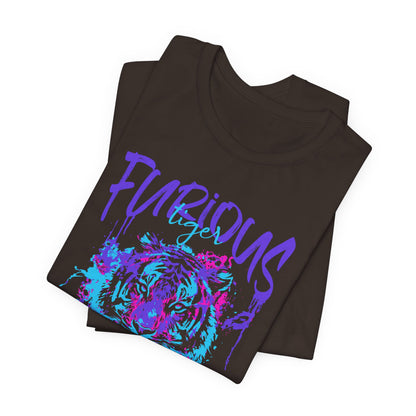 Furious Tiger, Unisex Jersey Short Sleeve Tee