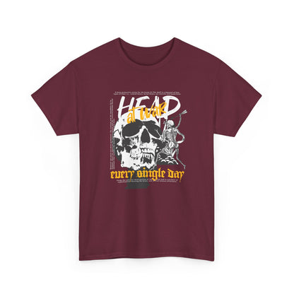Head At War, skeleton Unisex Heavy Cotton Tee