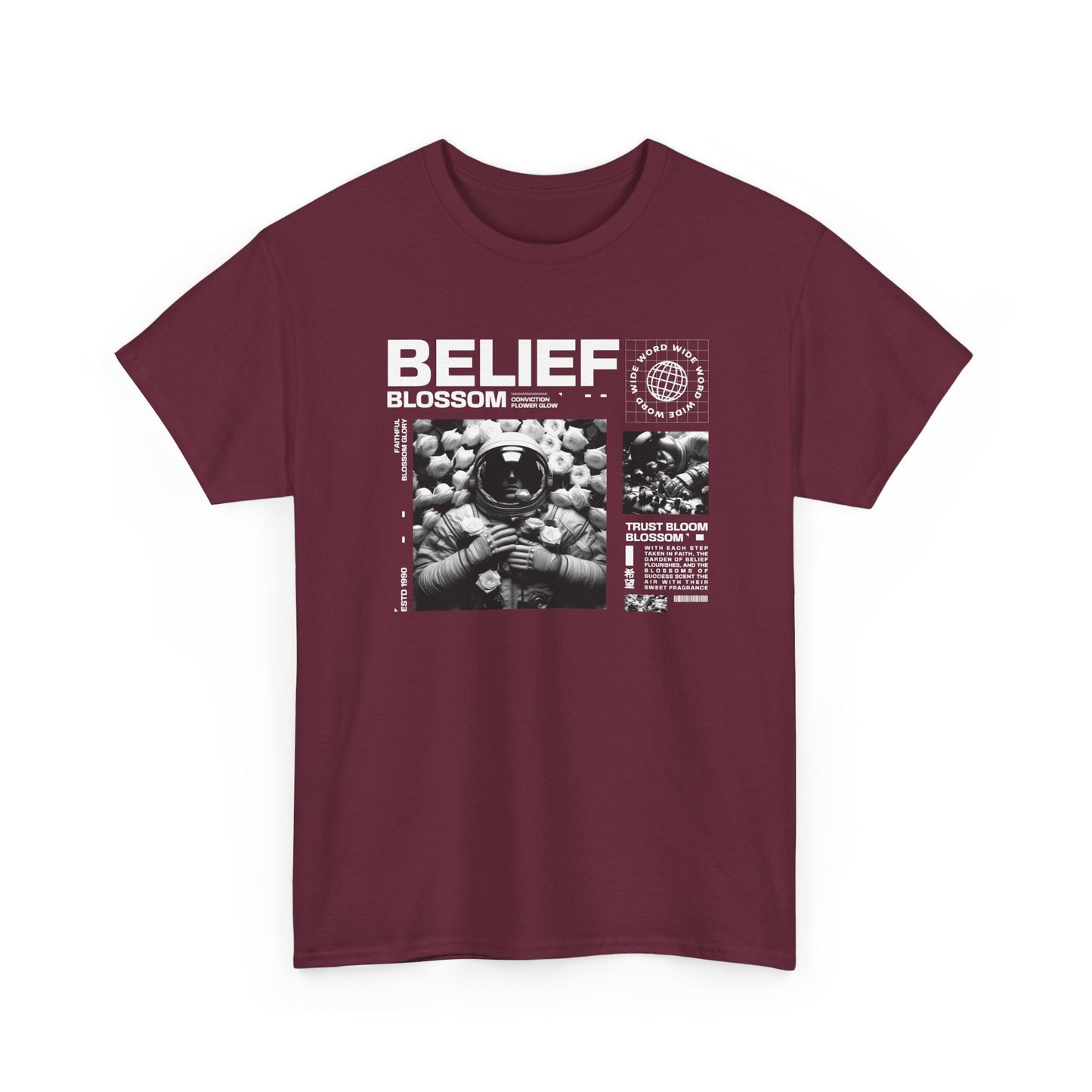 Astronaut Belief, Unisex Heavy Cotton Tee
