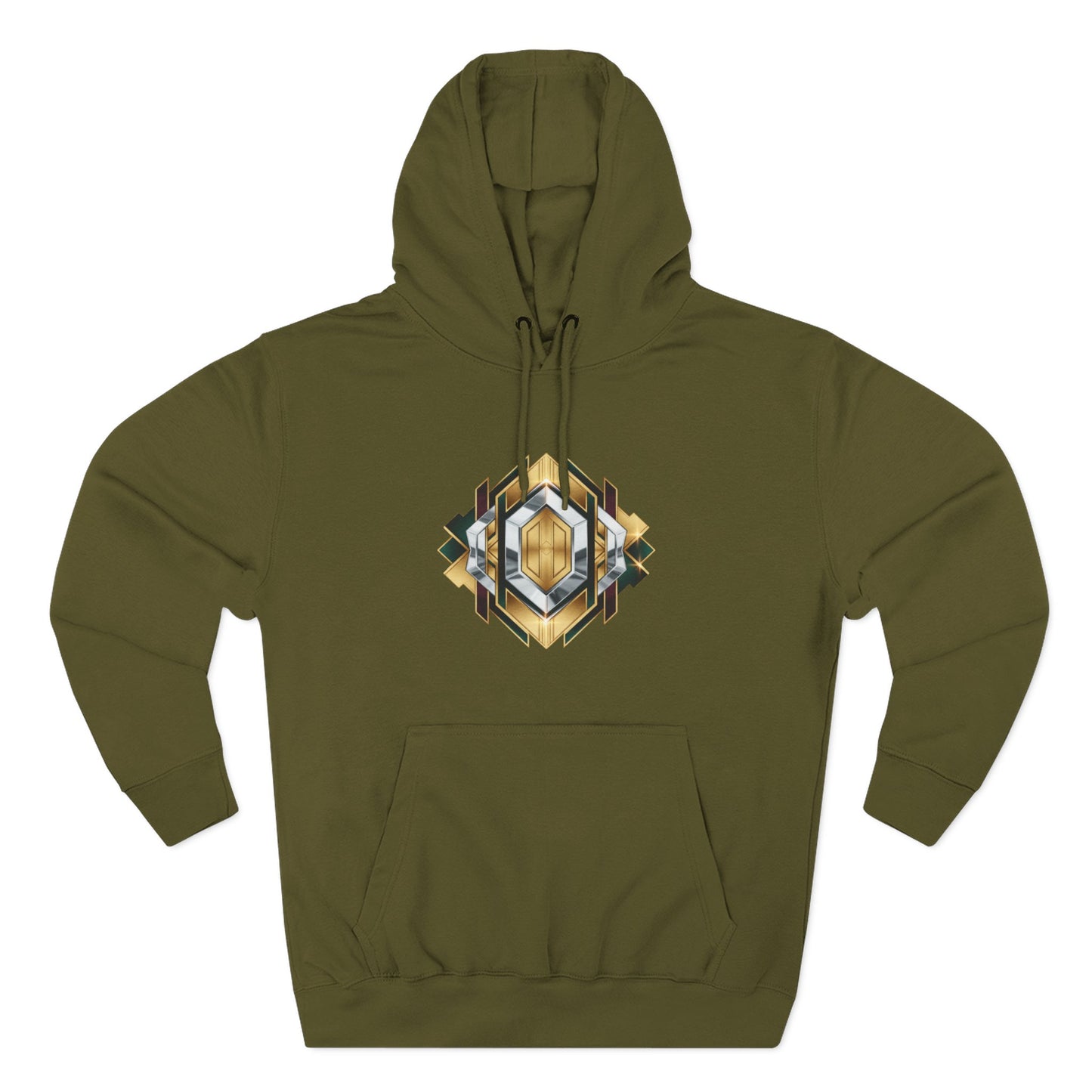 Geometric Gold Crest Hoodie