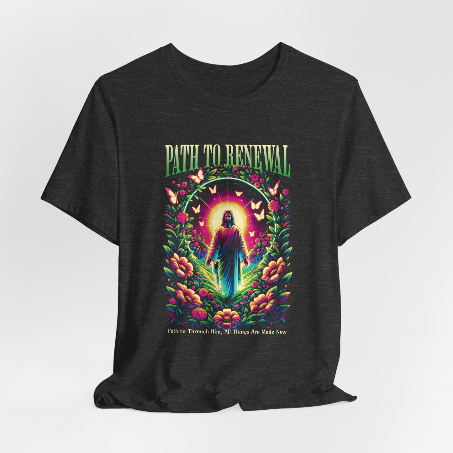 Path to Renewal T-Shirt — Spiritual Jesus Graphic Tee ("Path to Renewal")